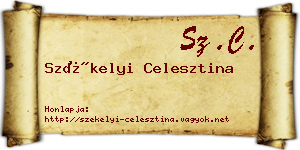 Székelyi Celesztina névjegykártya